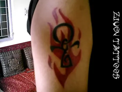 Ziven Tattoos - Fire Ankh