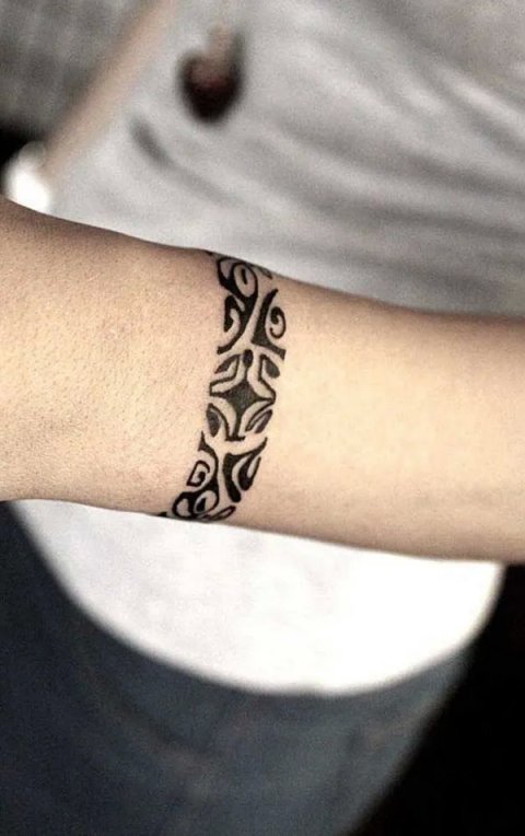 Aaron - wrist band: real inked placement tattoo photo thumbnail