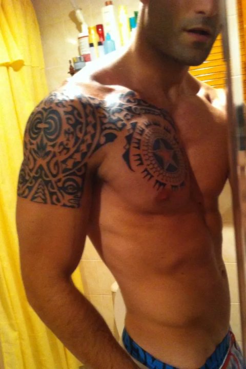 Alain - Pinheiro variant: real inked placement tattoo photo thumbnail
