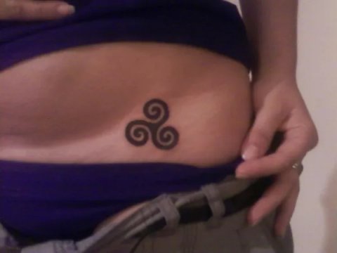 Alessandra - Triskell: real inked placement tattoo photo thumbnail