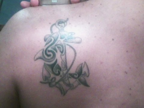 Alessandro - Ancora & delfino: real inked placement tattoo photo thumbnail