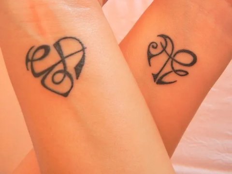 Alessia - E+A & A+E: real inked placement tattoo photo thumbnail