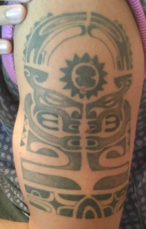 Alessio - Maori Marquesan: real inked placement tattoo photo thumbnail