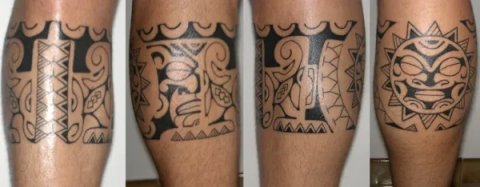 Alessio - Polynesian band: real inked placement tattoo photo thumbnail
