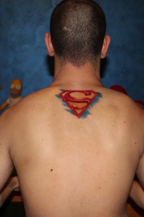 Alessio - Superman: real inked placement tattoo photo thumbnail