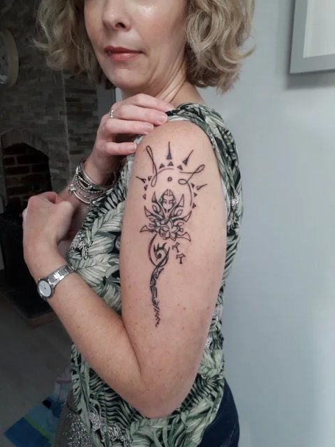 Angela - Family lotus: real inked placement tattoo photo thumbnail