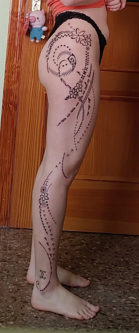 Anna - Ori Tahiti: real inked placement tattoo photo thumbnail