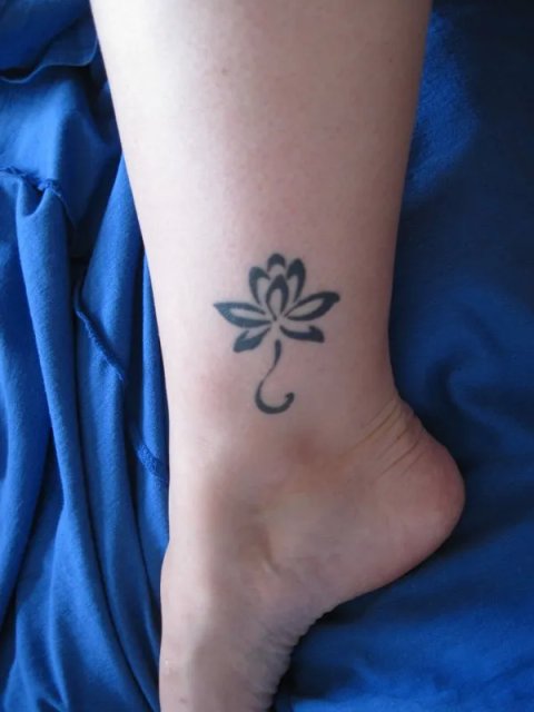 Anna - Lotus flower: real inked placement tattoo photo thumbnail