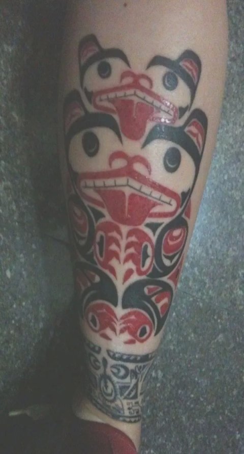 Anne - Haida bear: inked placement tattoo photo thumbnail