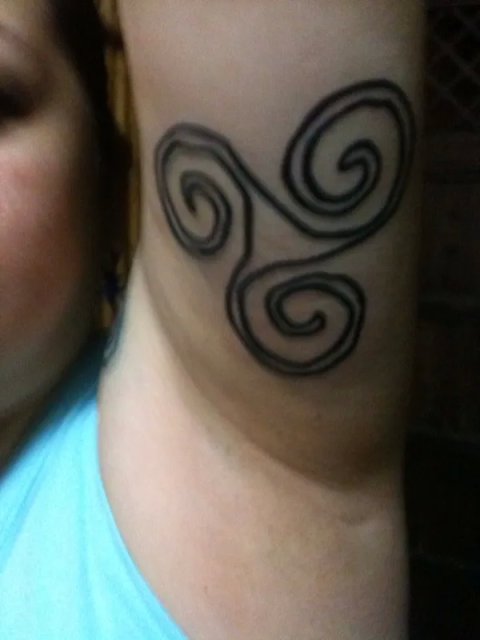 Anne - Triskell: real inked placement tattoo photo thumbnail