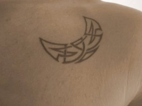 Antonio - Celtic moon: real inked placement tattoo photo thumbnail