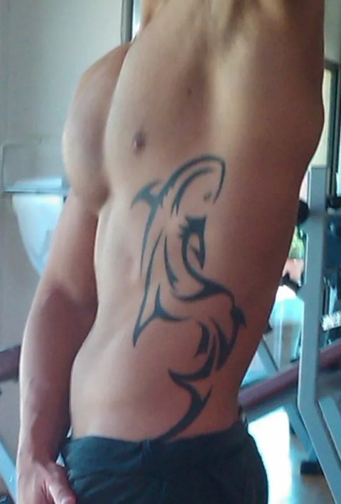 Antonio - Shark: real inked placement tattoo photo thumbnail