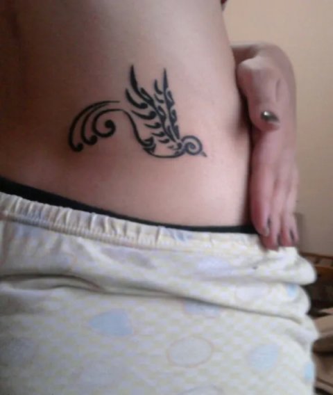 Beatriz - Swallow: real inked placement tattoo photo thumbnail