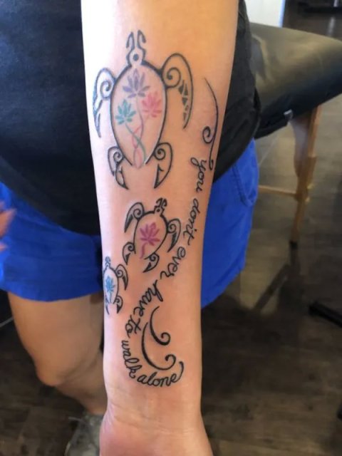 Birdie - Family turtles: real inked placement tattoo photo thumbnail