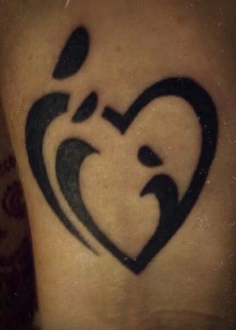 Bonnie - parents heart: real inked placement tattoo photo thumbnail
