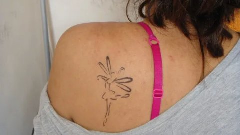 Boo Gee - Dancing fairy: real inked placement tattoo photo thumbnail