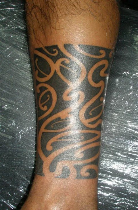 Borneo Art - Maori: real inked placement tattoo photo thumbnail