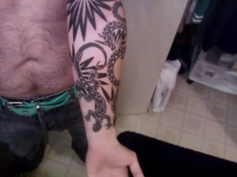 Brad - Lizard: real inked placement tattoo photo thumbnail