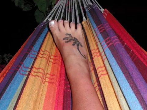 Bronwen - Lizard: real inked placement tattoo photo thumbnail
