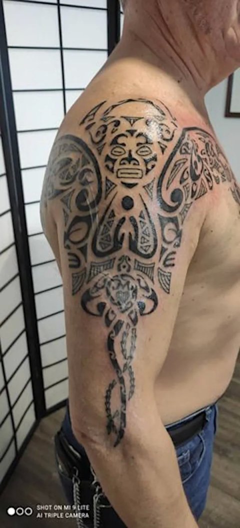 Bruno - Manta angel: real inked placement tattoo photo thumbnail