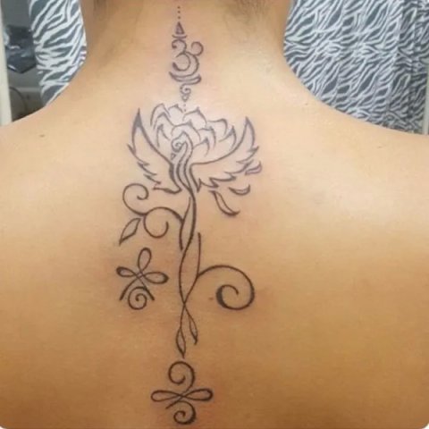 Cathy - phoenix and lotus: real inked placement tattoo photo thumbnail
