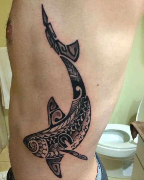 Charlie - Shark: real inked placement tattoo photo thumbnail