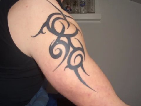 Cristian - Tribal: real inked placement tattoo photo thumbnail