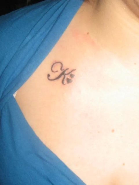 Claudia - CK and hearts: real inked placement tattoo photo thumbnail