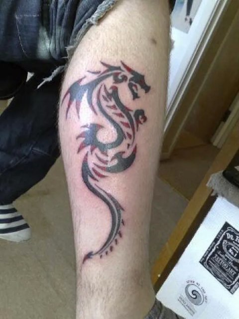 Cory - Dragon: real inked placement tattoo photo thumbnail