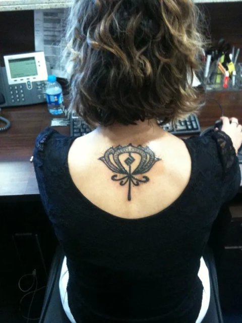 Damla - Aztec lotus: real inked placement tattoo photo thumbnail
