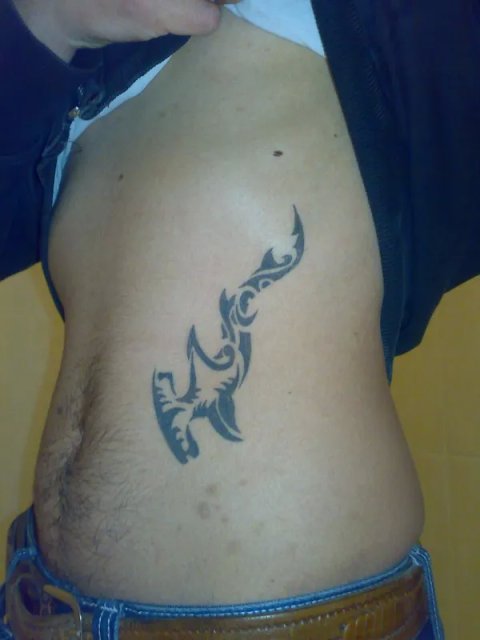 Daniel - Hammerhead shark: real inked placement tattoo photo thumbnail