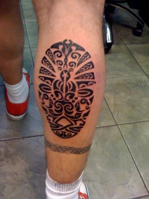 Daniel - Warrior mask: real inked placement tattoo photo thumbnail