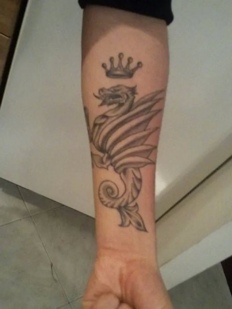 David - Dragon: real inked placement tattoo photo thumbnail