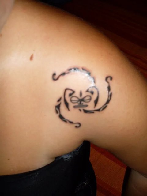 Desiree - Maori trinacria: real inked placement tattoo photo thumbnail