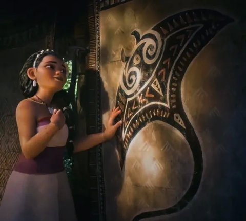 Disney Moana 2 - manta: real inked placement tattoo photo thumbnail