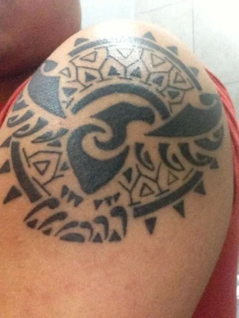 Dung - Eagle sun: real inked placement tattoo photo thumbnail
