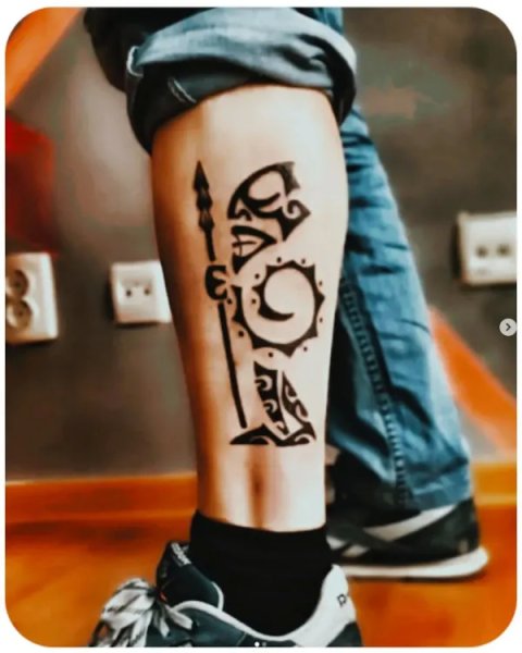 Egor - Tiki warrior: real inked placement tattoo photo thumbnail