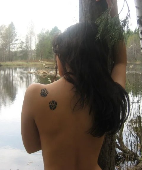 Maria - Bear paws: real inked placement tattoo photo thumbnail
