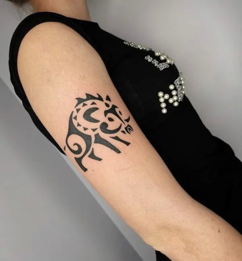 Elisa - G+C boar: real inked placement tattoo photo thumbnail