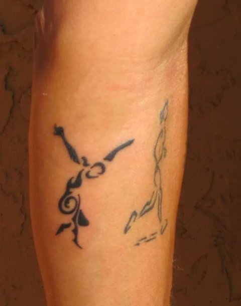 Elizabeth - Fire of dance: real inked placement tattoo photo thumbnail