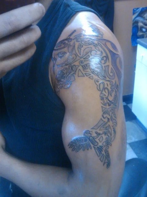 Elmer - Composite koi: real inked placement tattoo photo thumbnail