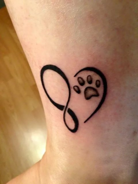 Emmy - Infinity heart: real inked placement tattoo photo thumbnail