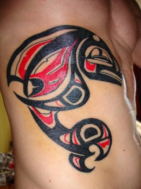 Erwin - Haida killer whale: real inked placement tattoo photo thumbnail