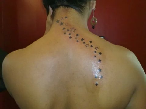 Evilzone - Stars: real inked placement tattoo photo thumbnail