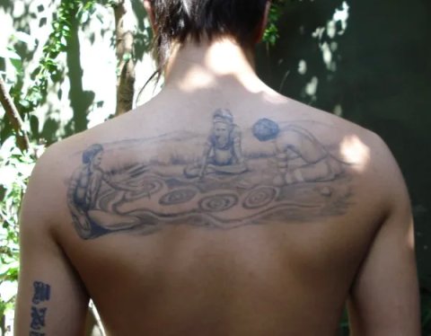 Ezequiel - Aborigenes Warramunga: real inked placement tattoo photo thumbnail