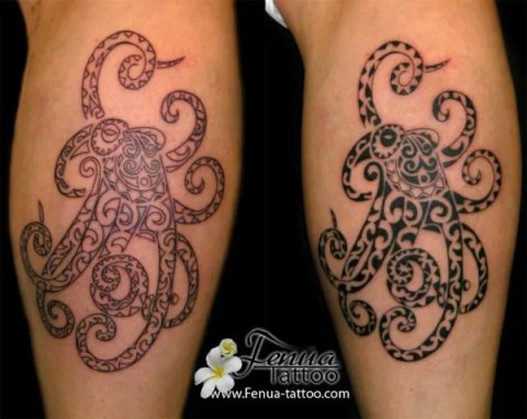 Fenua tattoo - Wheke: real inked placement tattoo photo thumbnail