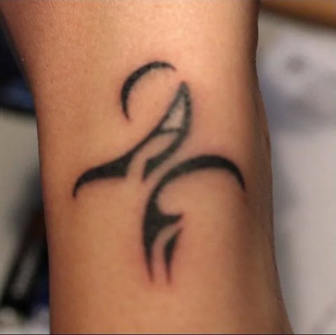 Francesca - A+F Ankh: real inked placement tattoo photo thumbnail