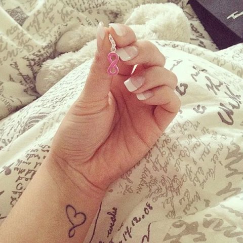 Francesca - infinite love: real inked placement tattoo photo thumbnail