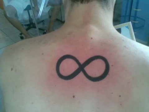 Gabriel - Infinity symbol: real inked placement tattoo photo thumbnail