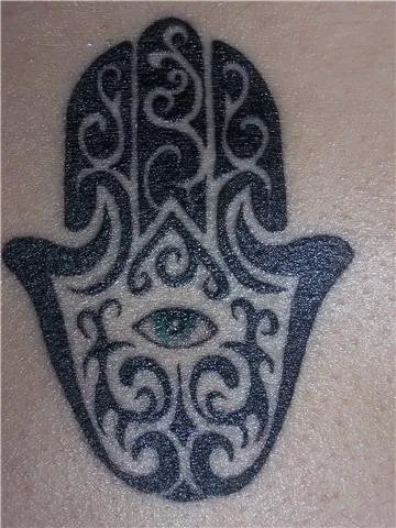 Gemma - Hamsa: real inked placement tattoo photo thumbnail